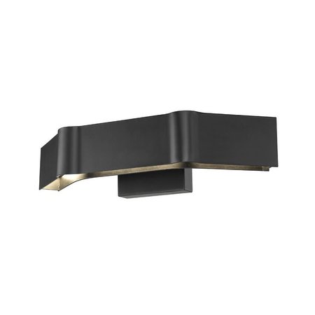 Z-LITE Arcano 3 Light Wall Sconce, Matte Black 8002-3SMB-LED